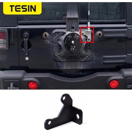 Car Tailgate Rear Antenna Mount Holder Bracket Base Spare Tire Carrier for Jeep Wrangler JK 2007-2017 Auto Exterior Accessories