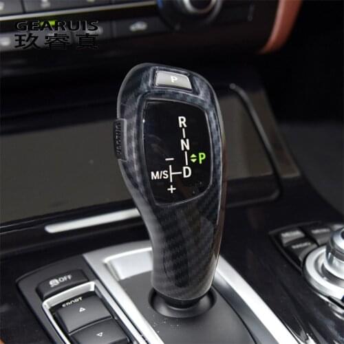 Car Styling Carbon fiber Gear Shifter Cover Trim Decor Interior Sticker For BMW 1 3 5 Series F20 F30 f10 f32 X3 F25 X4 X5 F15 X6