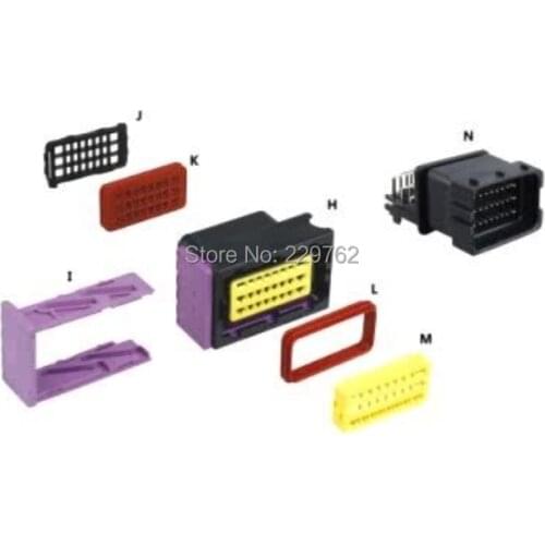 Free Shipping 2SETS 24pin 24p car computer connector,male and female Auto computer connector,Hot sale car computer connector