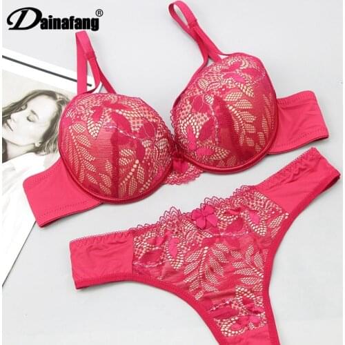 DaiNaFang Brand 2021 New BCDE Cup Bra Sets For Women Sexy Bow Underwear Bra & Brief Panty Fashion Ladies Female Lingerie