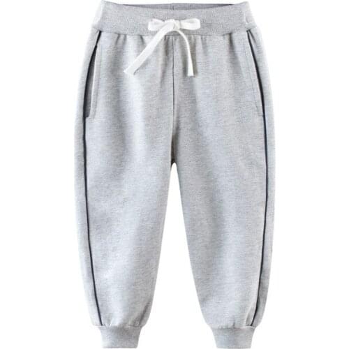 BINIDUCKLING Kids Pants Autumn Spring Cotton Big Boys Girls Sports Pants Solid Elastic-Waist Children Pants 9T 8T 7T 6T 5T 4T