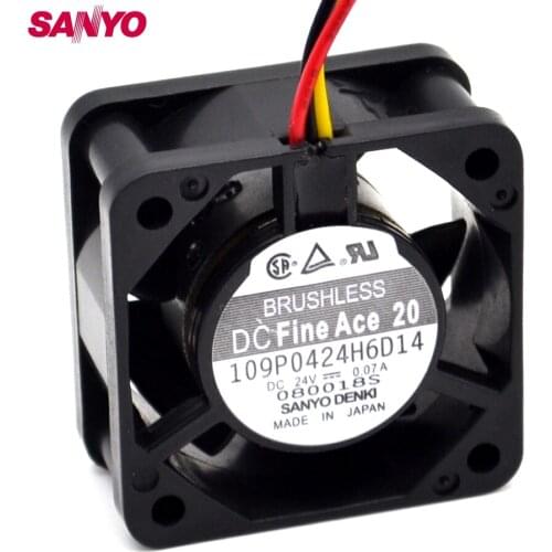 DC 24V 0.07A 109P0424H6D14 3 wire 40mm 4cm 40*40*20MM cooling fan