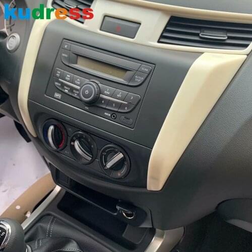 For Nissan Navara NP300 ST 2014 2015 2016 2017 2018 2019 Carbon Fiber Central Control Strip Cover Trim Car Interior Accessories