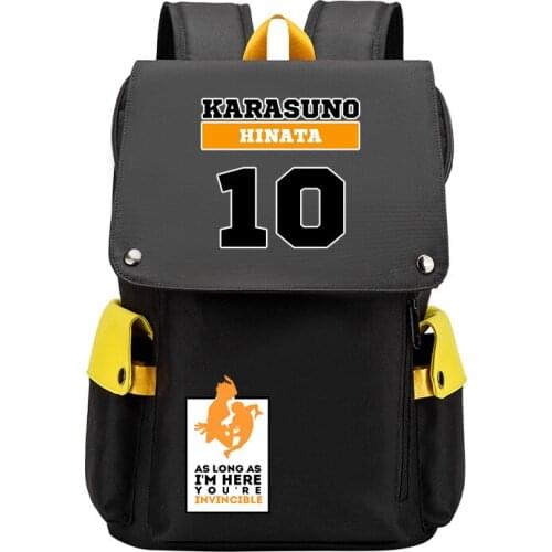 Haikyuu Karasuno High School Large Bookbag VBC School Bags Oxford Laptop Backpack Women Travel Bagpack Gilrs Anime Rucksack