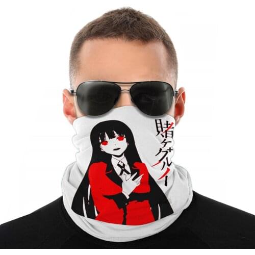 Kakegurui Classic Scarves Neck Face Mask Fashion Neck Warmer anime yumeko jabami Seamless Bandana Polyester Headband Outdoor