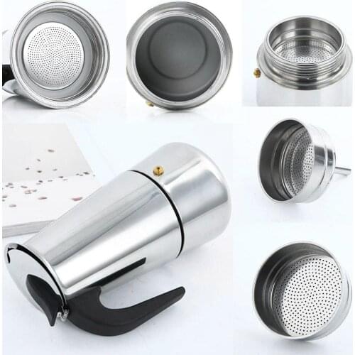 Stainless Steel Mocha Coffee Pot Italian Coffee Maker Portable Coffee Kettle Kitchen Tools Stovetop Percolator Espresso Pot