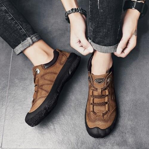 Sneaker Man Casual Shoe Men Leather Casual Shoes Fashion Sneakers Mens Hot Sale Flat Sneaker Mens Boots Black Sport For