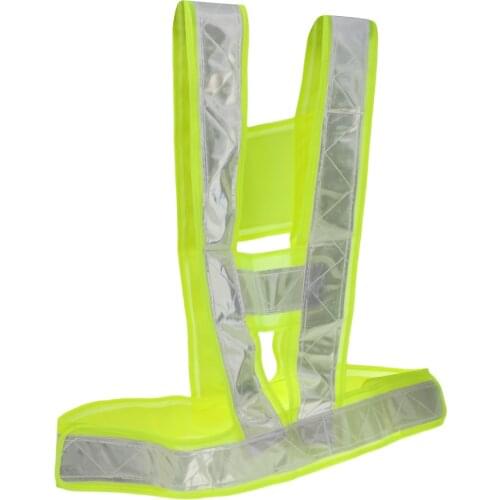 Lightweight Adult High Visibility Safety Vest Belt Security Vest Belt with Reflective Stripes for Working Runing Traffic Use