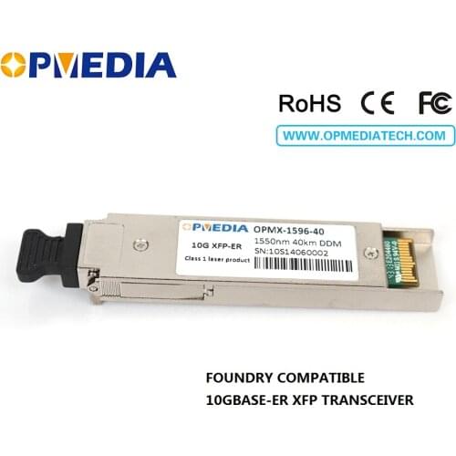Foundry compatible 10GBASE-ER SFP+ transceiver,10G 1550nm 40km SFP+ optical module with dual LC connector and DDM,Free shipping