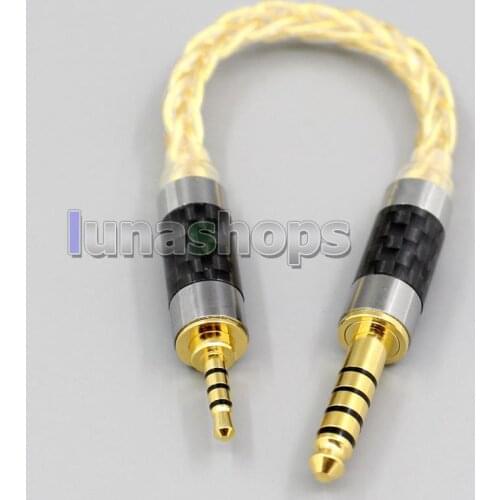 LN006389 2.5mm Male To 4.4mm Angle 8 Core 99.99% Pure Silver + Gold Plated Cable For Aroma A100 AMP
