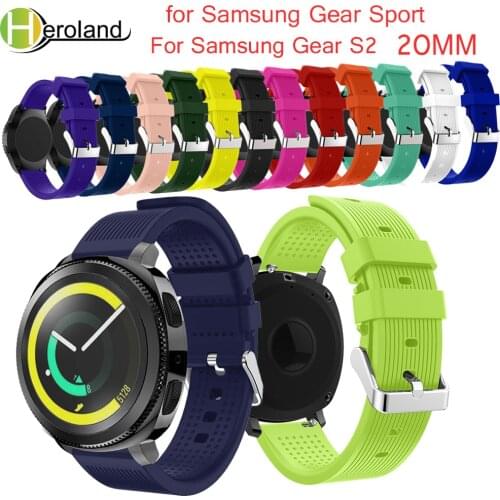 Soft Silicone watchband For Samsung Gear Sport 20mm Replacement Wristband Strap for Samsung Gear S2/S4 Classic smart Accessories