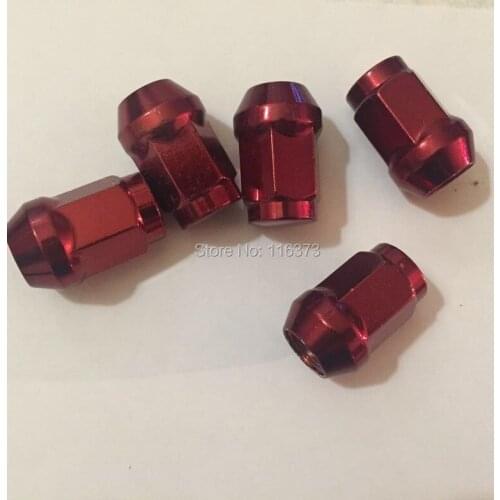 New 12x1.25x24 lug nuts Chrome/Red/Black Acorn Bulge wheel nut Set of 24 lugnuts closed end for 1991-2003 Infiniti G20