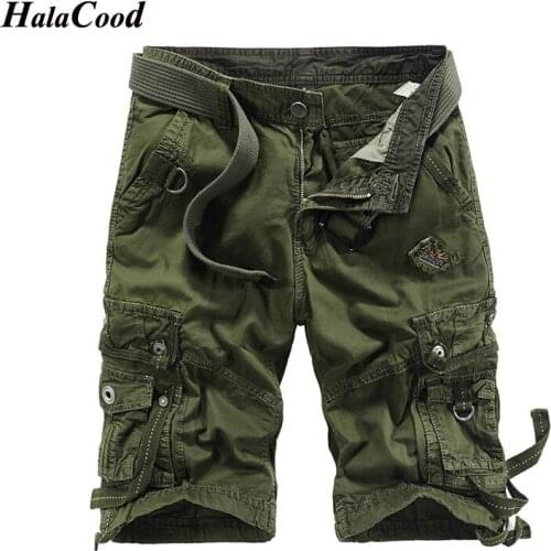 HALACOOD Brand New Summer Shorts Fashion Section Denim Shorts Mens Cotton Short Plus Size Fat Increase Young Men Bags Overalls