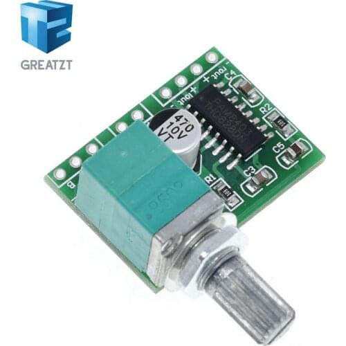 GREATZT PAM8403 5V Power Audio Amplifier Board 2 Channel 3W W Volume Control / USB Power