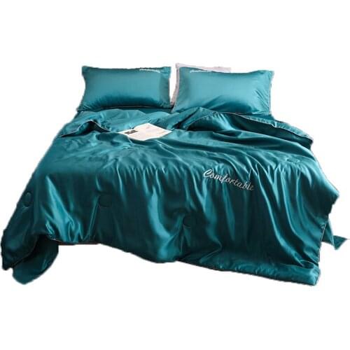 Superior Cozy Duvet/Comforter/Quilt Silk Cool for Summer/Fall Comforter Quilt Bedding Set Coverlet Bedspread Machine Washable