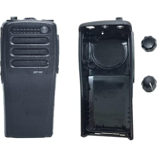 2021 Motorola Walkie Talkie Black Housing Shell Front Case with Volume Channel Knobs for XIR P3688 DP1400 DEP450 Two Way Radio