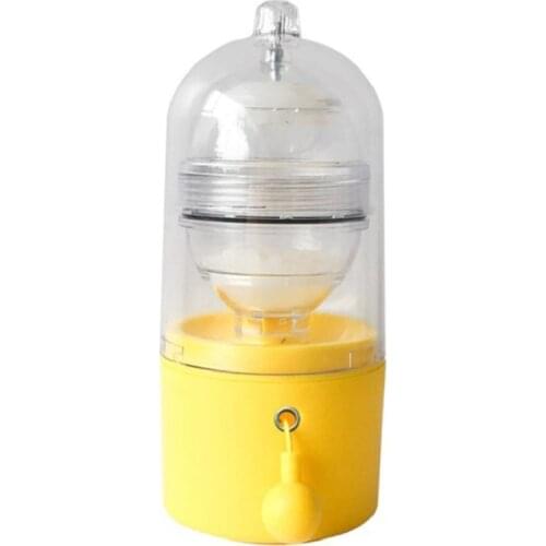 Egg Scrambler Shaker Silicone Pad with Pulling Rope Pulling Force Rotating Design White Yolk Whisk Mixer Kitchen Gadget M56