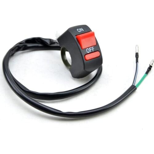 Universal Motorcycle Handlebar Flashing Switch Moto Light Switch ON OFF Button ATV Bike DC12V/10A Black Two or Three Core Wire