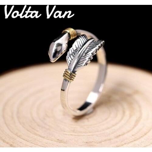 Volta Van Feather Rings 925 Sterling Silver 2021 New Fine Jewelry Elegant Original Design Cupids Arrow Concise Trendy Rings