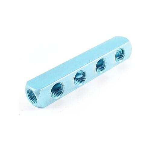 21mm Female Thread 4 Positions Inline Quick Adapter Air Hose Manifold Block