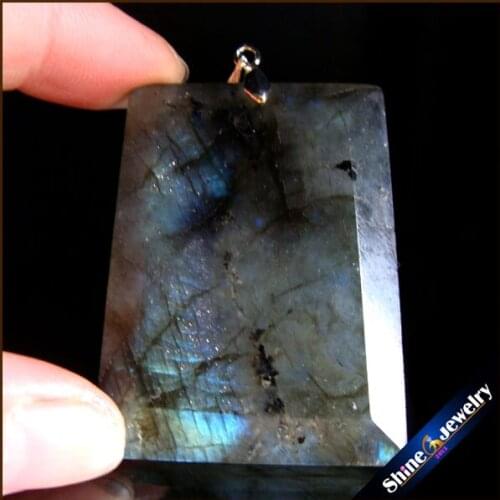 Women & Men Fashion Jewelry Pendants Necklaces With Chain Wholesale Labradorite Moonstone Quartz Stone Colares Femininos DS065