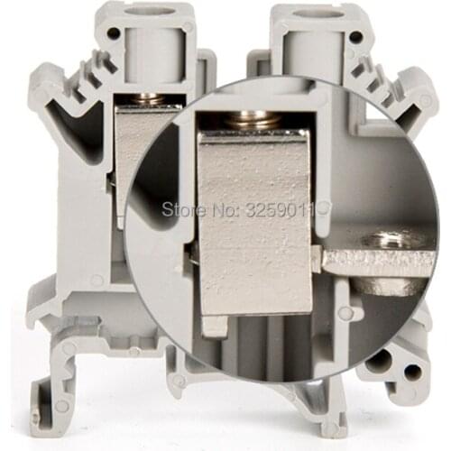 1PCS Feed-Through Terminal Block Combined Type 20-6 AWG 57 A 800 V UK-10N Grey Gray wire connector