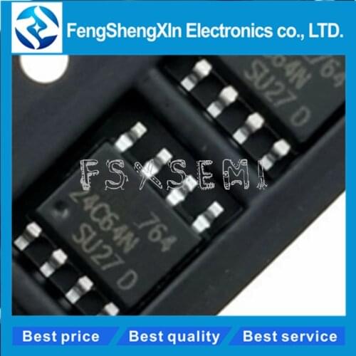 100pcs/lot New 24C64 SOP-8 AT24C64N AT24C64 AT24C64AN AT24C64BN memory IC