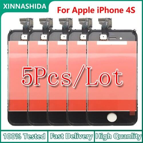 5pcs/lot LCD Display For Apple iPhone 4S Touch Screen Replacement 100% Good Working LCD