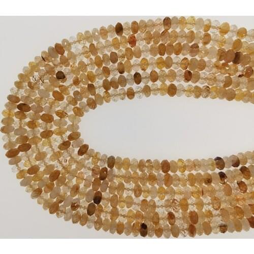 5x8mm High Quality Natural Citrine Crystal Quartz Oval Gemstone Cut Multi Corners Eliminate Evil Wealth For Jewelry DIY Bracelet