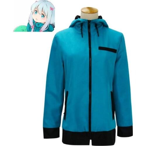 Anime EROMANGA SENSEI Izumi Sagiri Cosplay Costume Blue Winter Fashion Sweater for Halloween Party