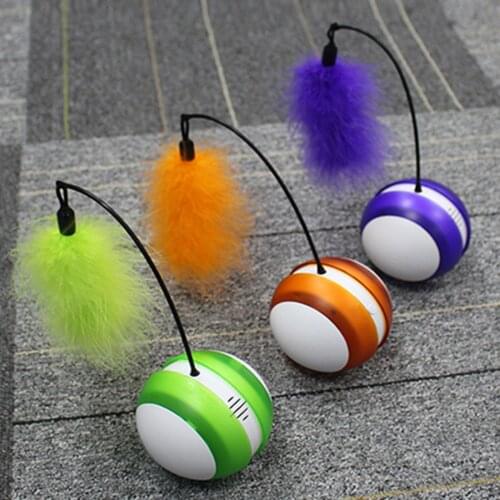 Automatic Cat Ball Feather Toys Kitten Chaser Spinning Pets Toy Supplies