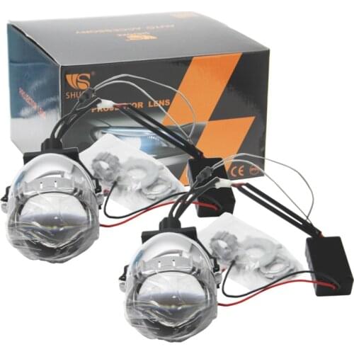 Bedehon 2 PCS Bi led headlight lens 2.5 Projector Auto Lens Headlight for e46 compact, for audi a6 c5 allroad, for mercedes w124