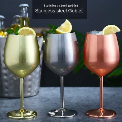 Stainless Steel Juice Drink Champagne Red Wine Cup Goblet Party Barware Kitchen Tools Beer Whiskey Cups Dropship