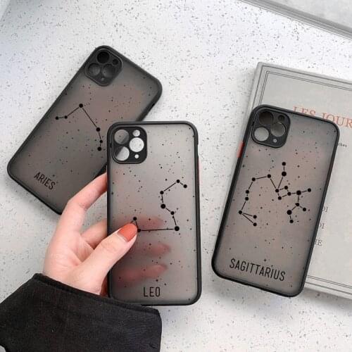 For iPhone 12 11 Pro Max Twelve Constellation Phone Case For iPhone 12 Mini XS Max X XR 7 8 Plus SE 2020 Matte Shockproof Coque