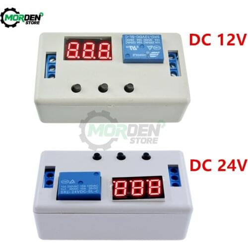 DC 24V 12V LED Display Digital Time Delay Relay Module Control Programmable Timer Switch Trigger Cycle Module 3-Button