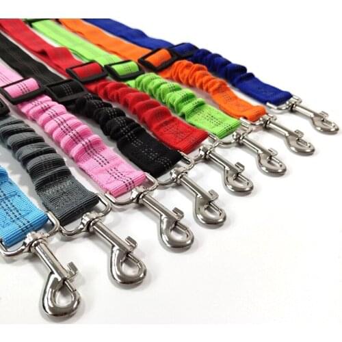 Elastic Seat Belt Car Seat Safety Rope Cat and Dog Harness With Buffering Reflective Traction Rope Adjustable Pet Supplies