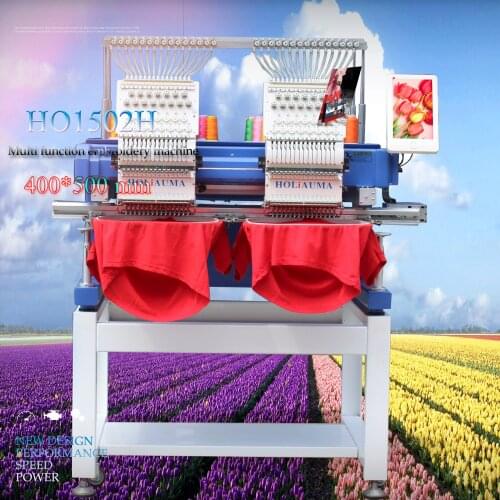 HO1502H High Speed 2 Head Flat Computerized Embroidery Machine CBL New Design T ajima Embroidery Machine Price For Sale
