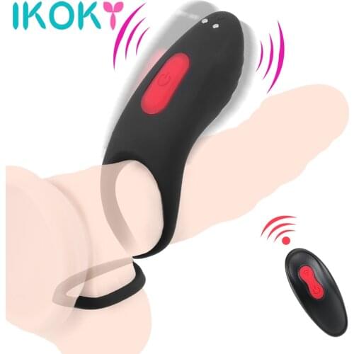 IKOKY Cock Ring for Penis Vibration Ring Sex Toys for Men/Couples Adult Sex Products Vibrating Erection Cock Sex Ring Cockring