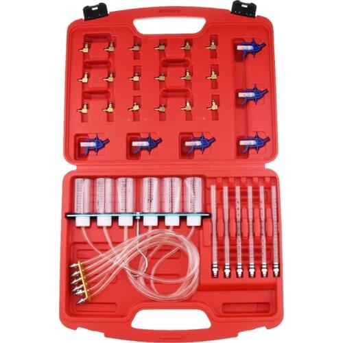 Diesel Engine Injector Flow Test Diagnostic Adaptor Set Meter Fuel Injector Flowmeter Cylinder Common Rail Tool