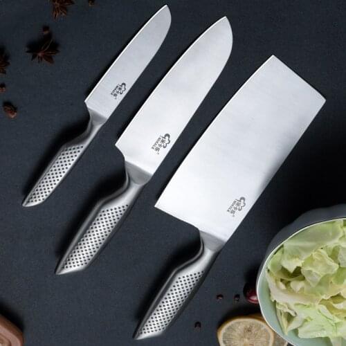 3pcs Stainless Steel Kitchen Knife Household Kitchen Knives Chefs Knife for Cutting Meat Slices and Vegetables Fruit Knife