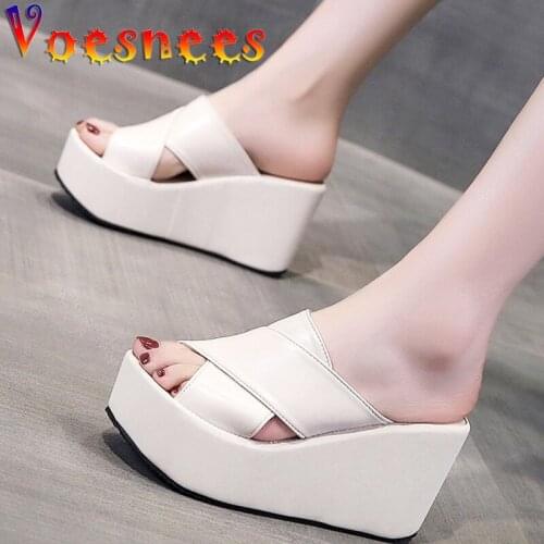 Summer New Platfrom Slippers Sweet Fairy Style Simple All-Match Heels Peep Toe Wedges Women Shoes Sexy Party High Heels Sandals