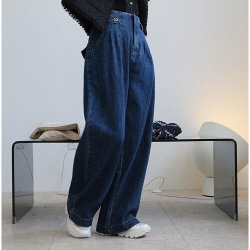 Spring summer woman straight blue classic jeans