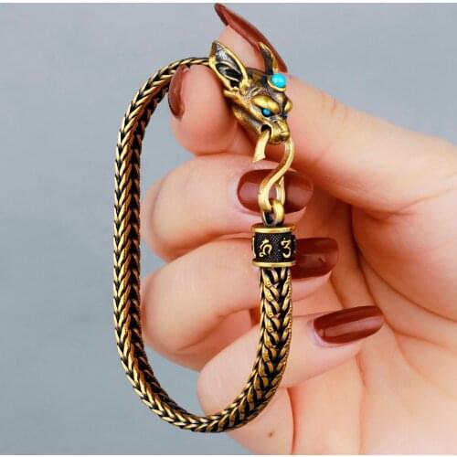 Cartoon Birusu Copper Mens Womens Brass Bracelet Bangle Vintage Hip Hop for Couple Lover Girl Boyfriend Jewelry Gift Wholesale