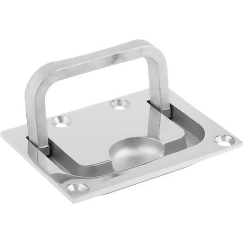 Marine 316 Stainless Steel Boat Hatch Latch Cabinet Flush Lift Ring Pull Handle For Yacht