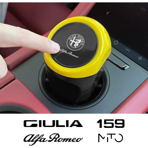 For Alfa Romeo Giulietta Giulia MiTo 159 156 147 4C Sportiva Stelvio Auto Accessories Car Garbage Bin Interior Storage Box Trash