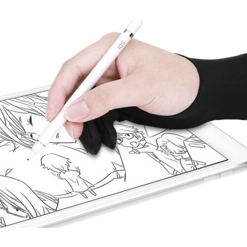 1 PCS New Anti-mistouch Gloves Professional Two-finger Gloves Capacitive Pen Touch Anti-mistouch Tablet Sweat-proof Drawing