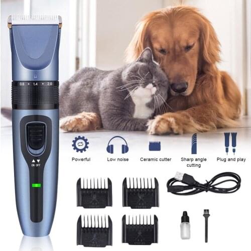 Pet Hair Clipper Rechargeable Cordless Dog Trimmers Professional Hair Clipper Kit for Cats Dogs Pet Grooming Tool