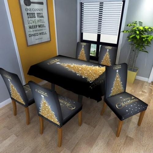 Christmas Table Cloth Christmas Tree Waterproof Tablecloth Home Decor Table Cover