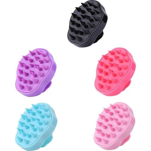 Silicone Comb Brush Soft Hair Washing Shampoo Brush Shower Non-Slip Head Body Massage Brush Home Bathroom Accessories Promotion