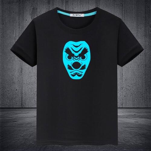 Anime Demon Slayer Kimetsu No Yaiba Mask Luminous Child T Shirt Summer Short sleeve Mens Women T-shirt Casual Tops Vest Tees